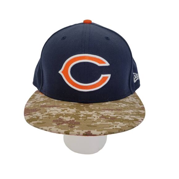 New Era Other - Chicago Bears New Era NFL GSH Navy w/ Camo Bill Size 7 1/2 Fitted Baseball Hat